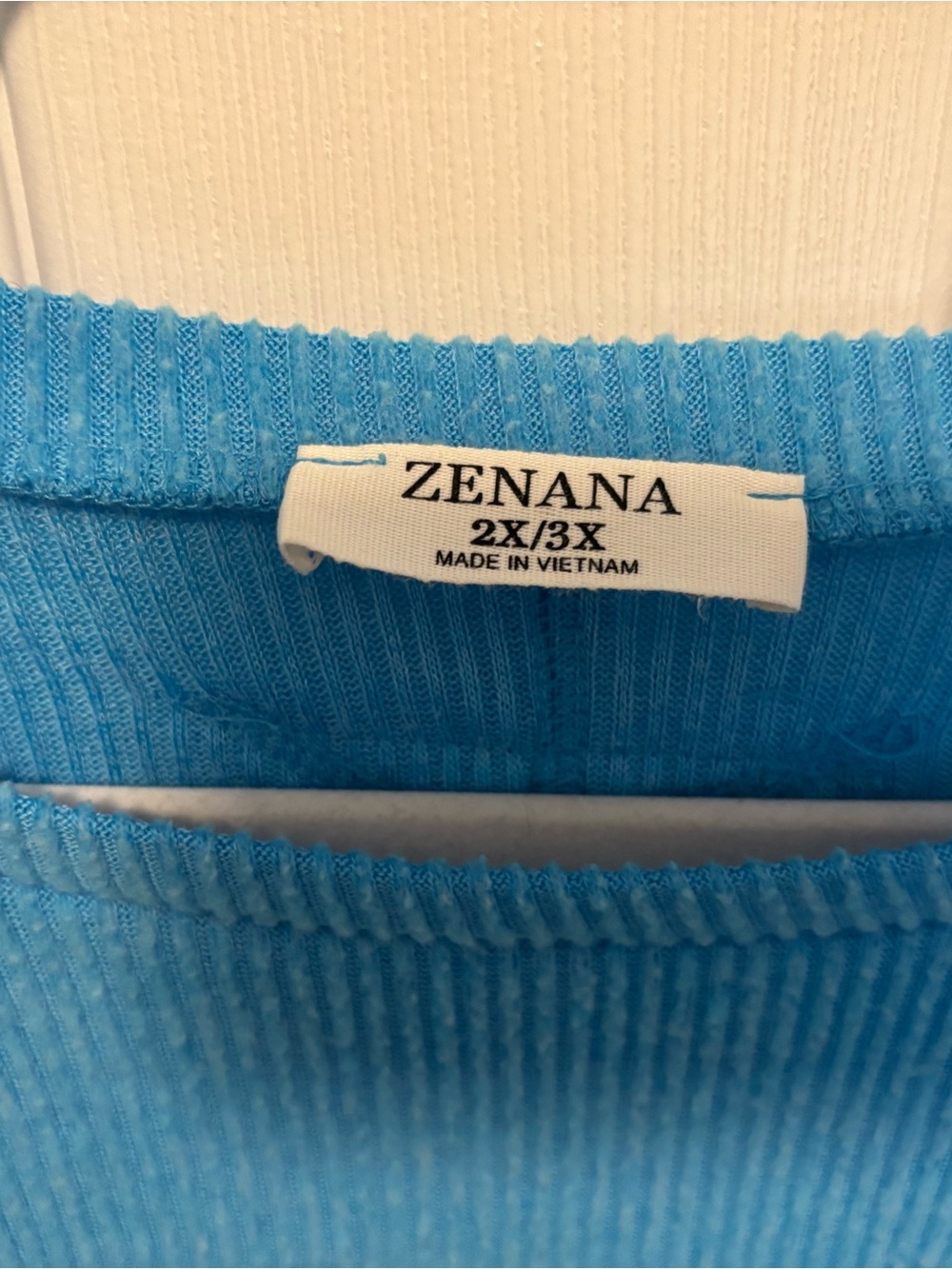 Zenana Outfitters Teal Blue Lightweight Crew Sweater - Picture 3 of 4